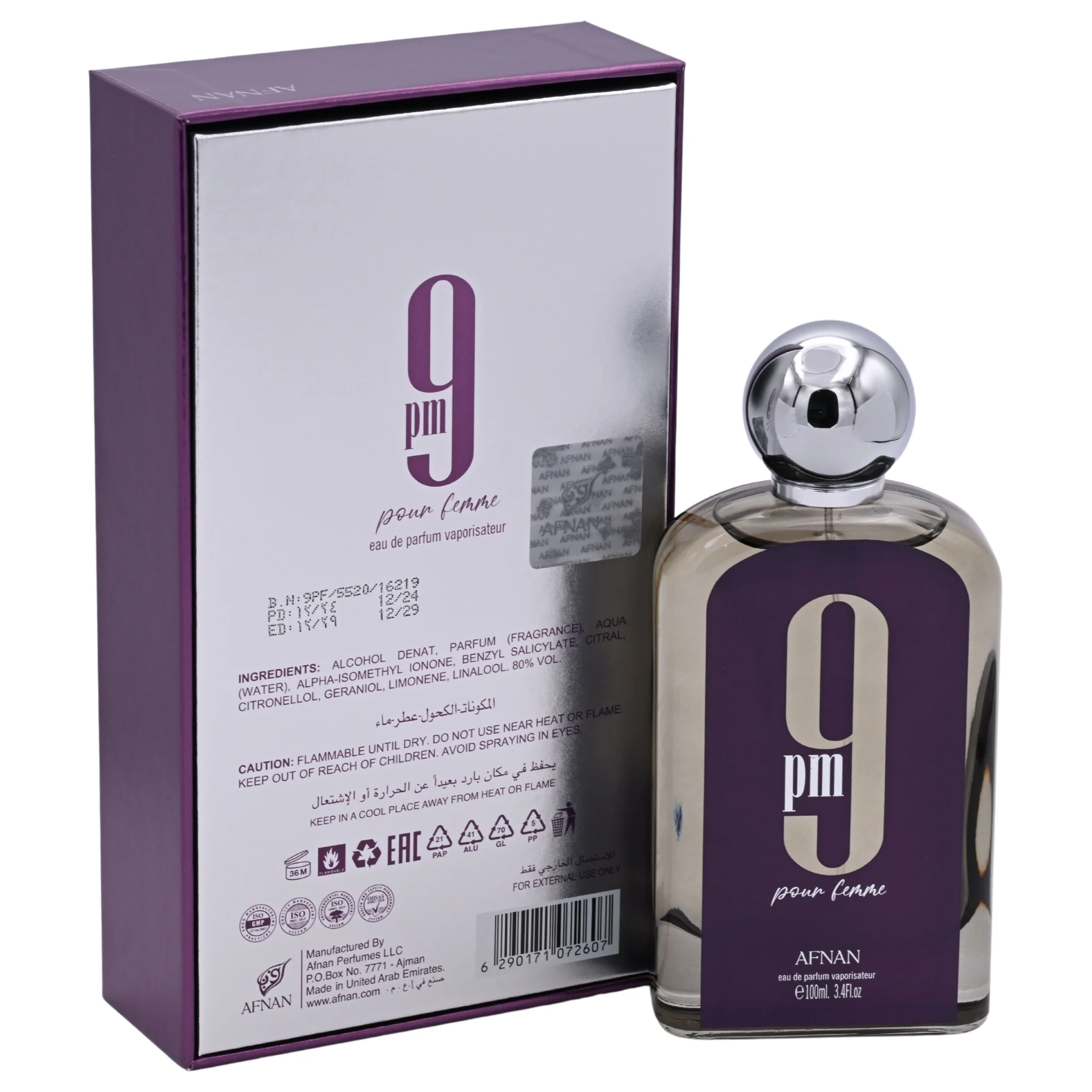 9 PM Pour Femme by Afnan perfume EDP 3.3 / 3.4 oz New in Box - Image 4