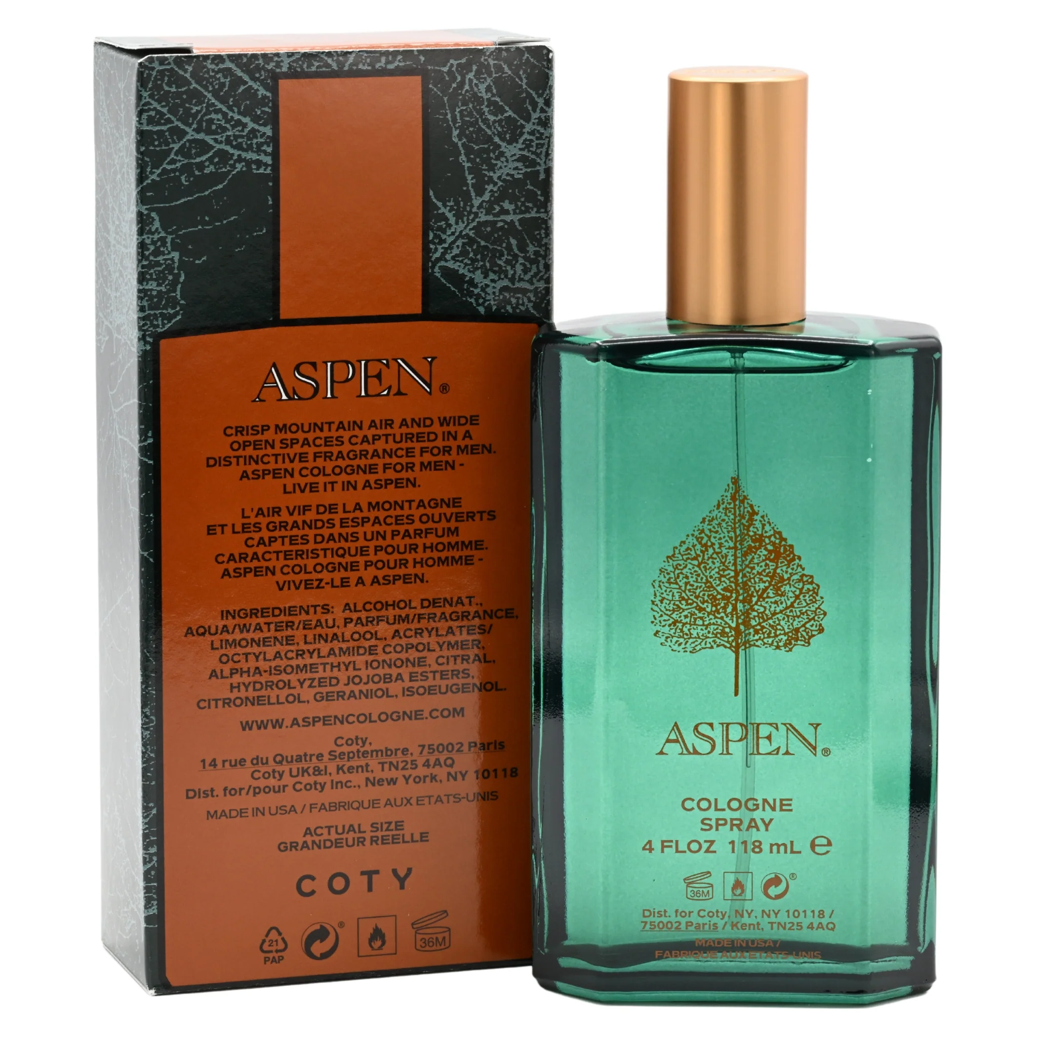 ASPEN for Men by Coty Cologne 4.0 oz New in Box - Image 4