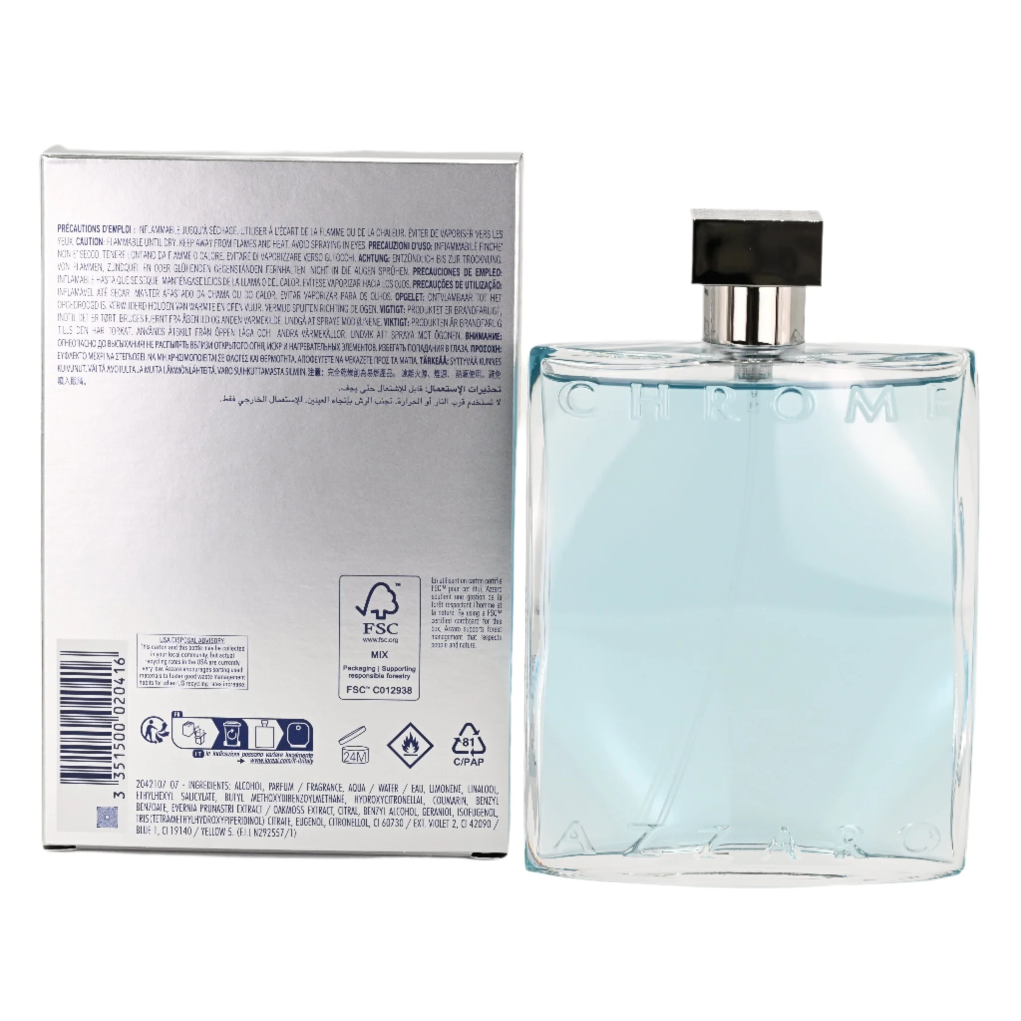 CHROME AZZARO by Azzaro Cologne for Men EDT 6.7 / 6.8 oz New in Box - Image 3