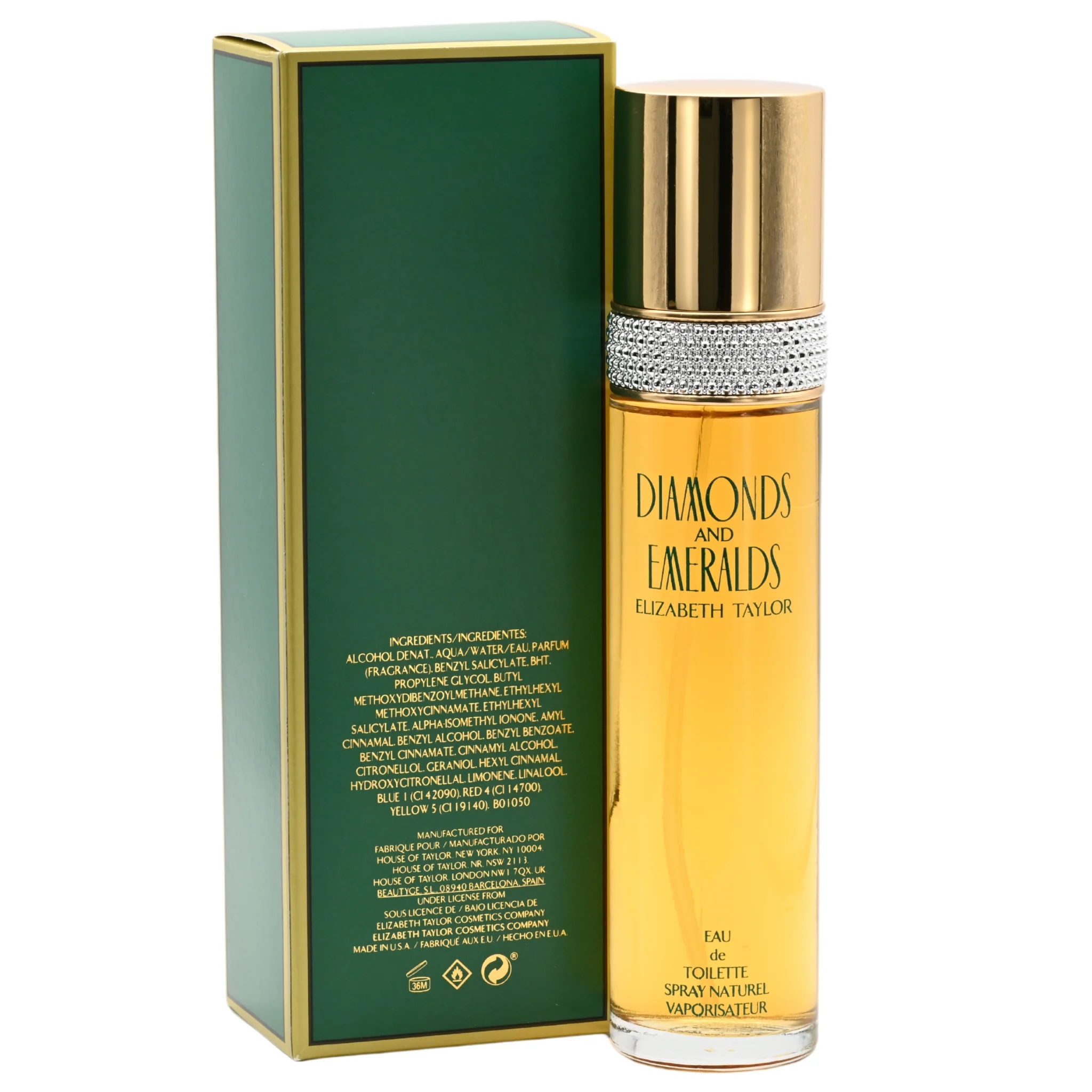 DIAMONDS AND EMERALDS by ELIZABETH TAYLOR 3.3 / 3.4 oz EDT For Women NEW in Box - Image 4