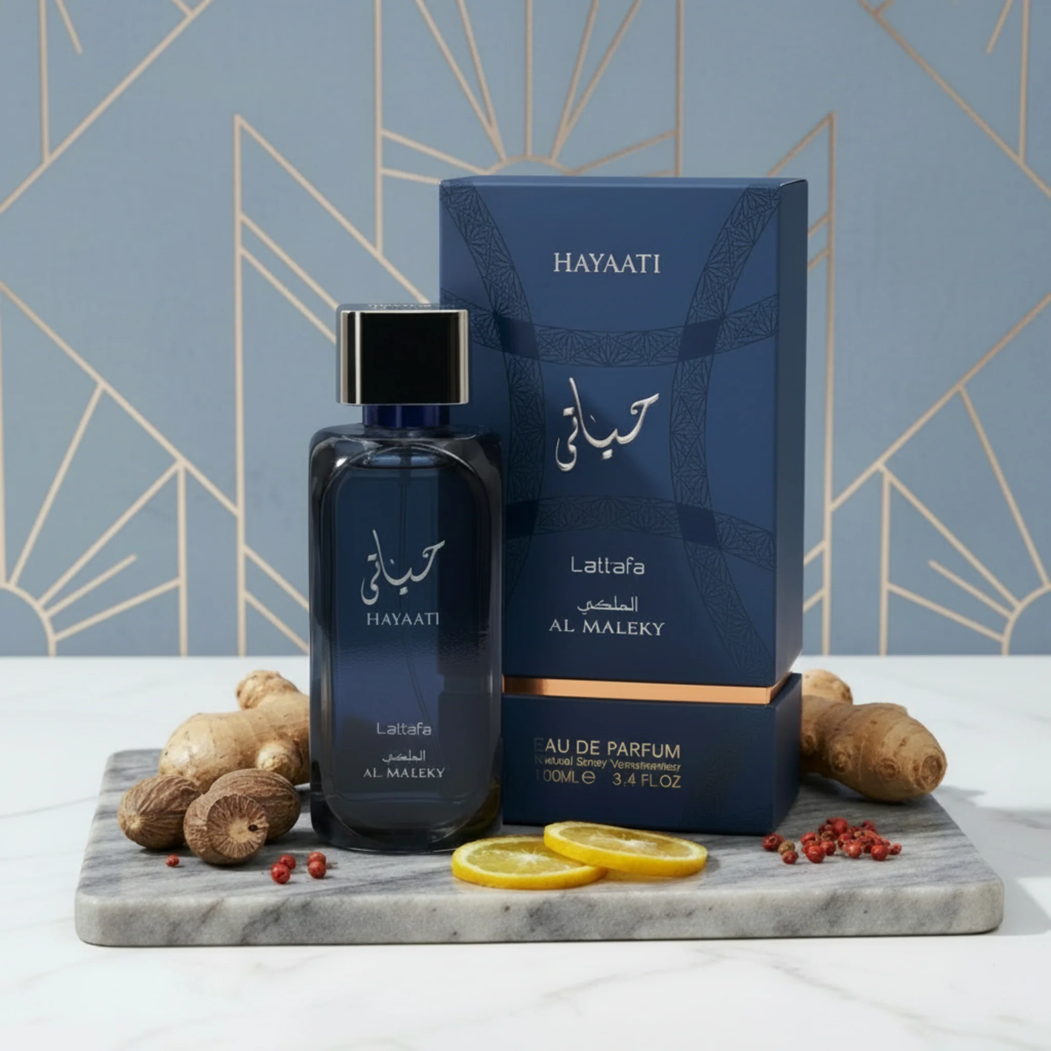 Hayaati Al Maleky by Lattafa cologne for men EDP 3.3 / 3.4 oz New in Box - Image 6