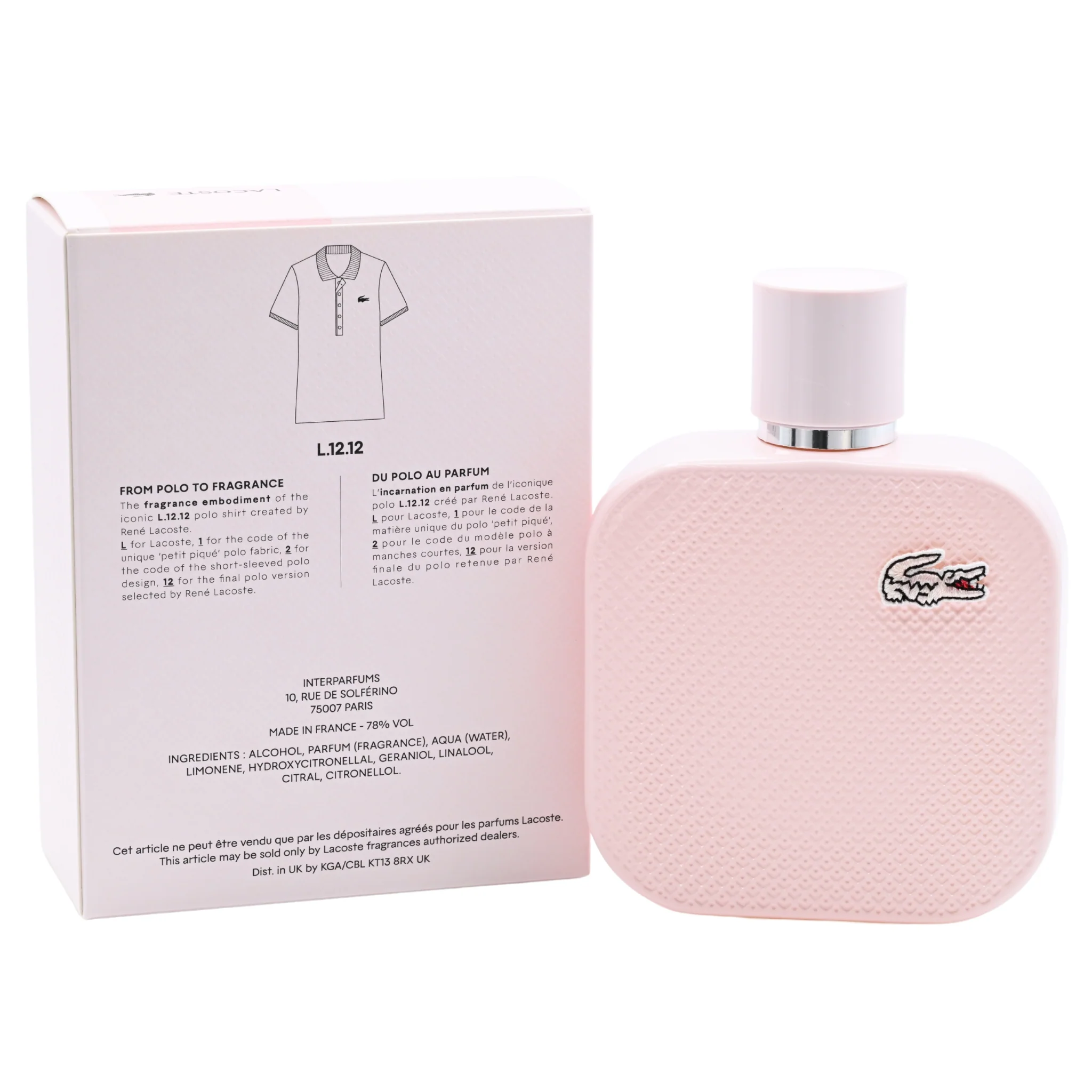 L.12.12 Rose by Lacoste perfume for women EDP 3.3 / 3.4 oz New in Box - Image 4