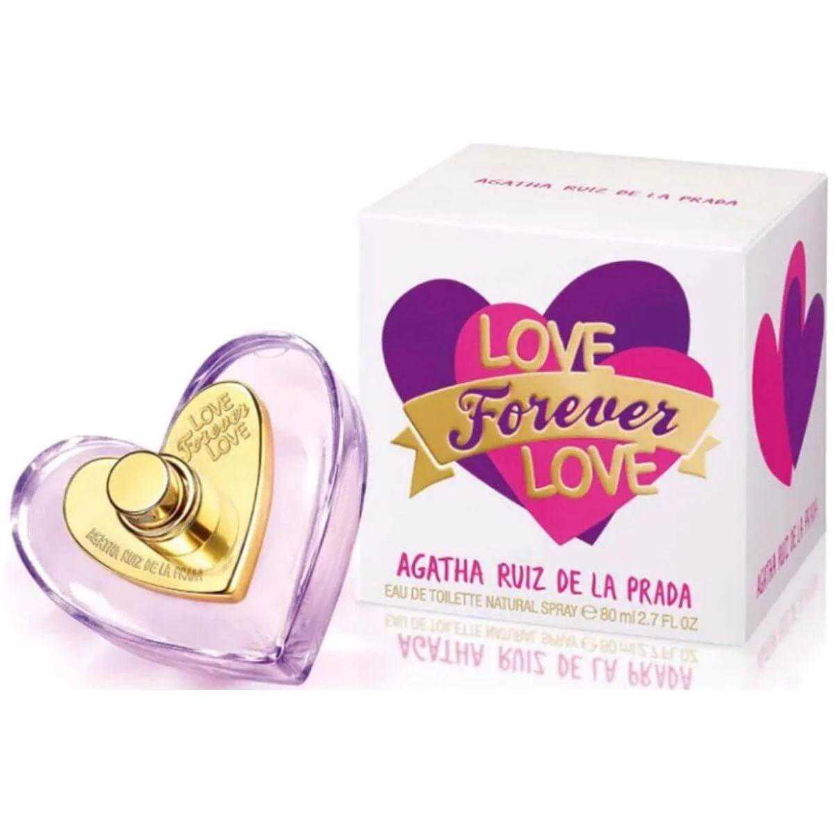 Love Forever love by Agatha Ruiz de la Prada for her EDT 2.7 oz New in Box