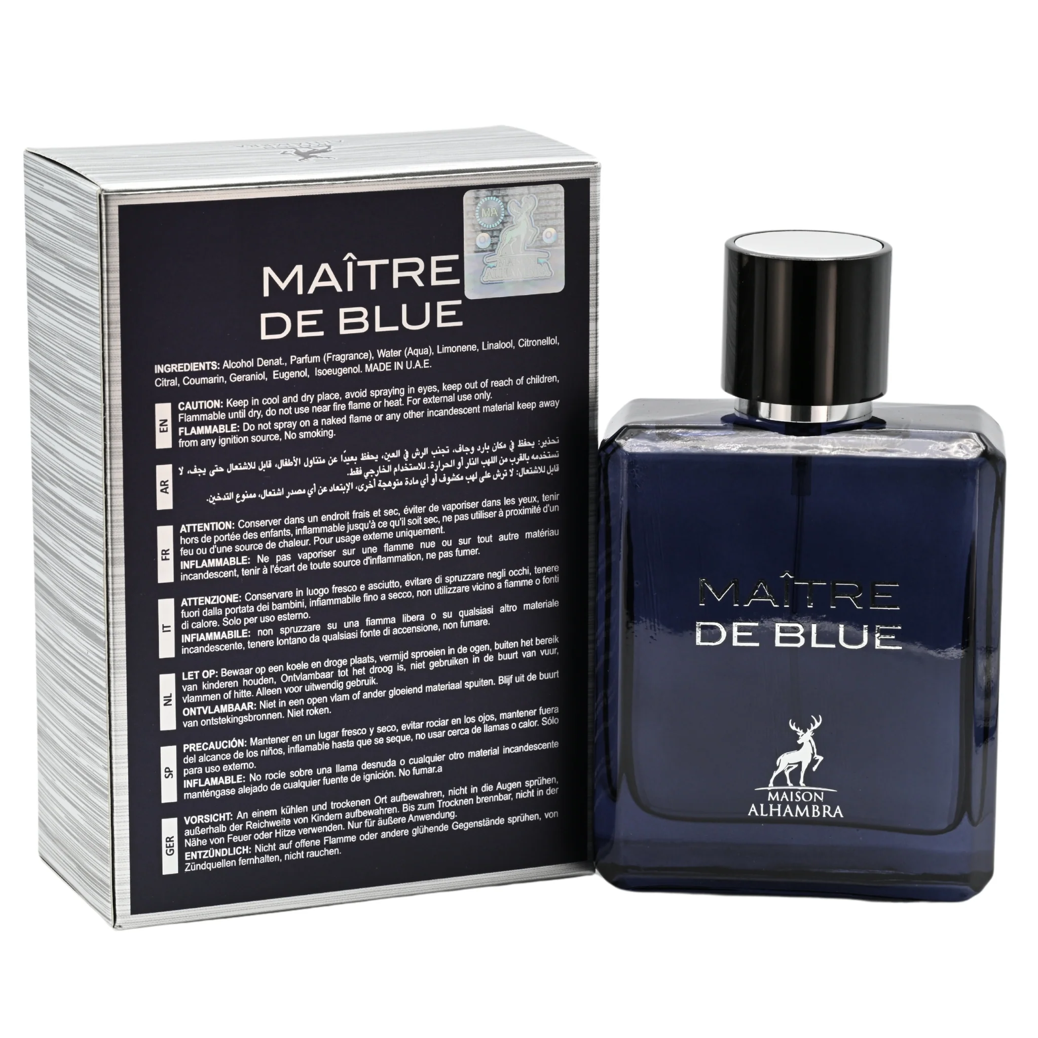 Maitre De Blue by Maison Alhambra for men EDP 3.3 / 3.4 oz New in Box - Image 4