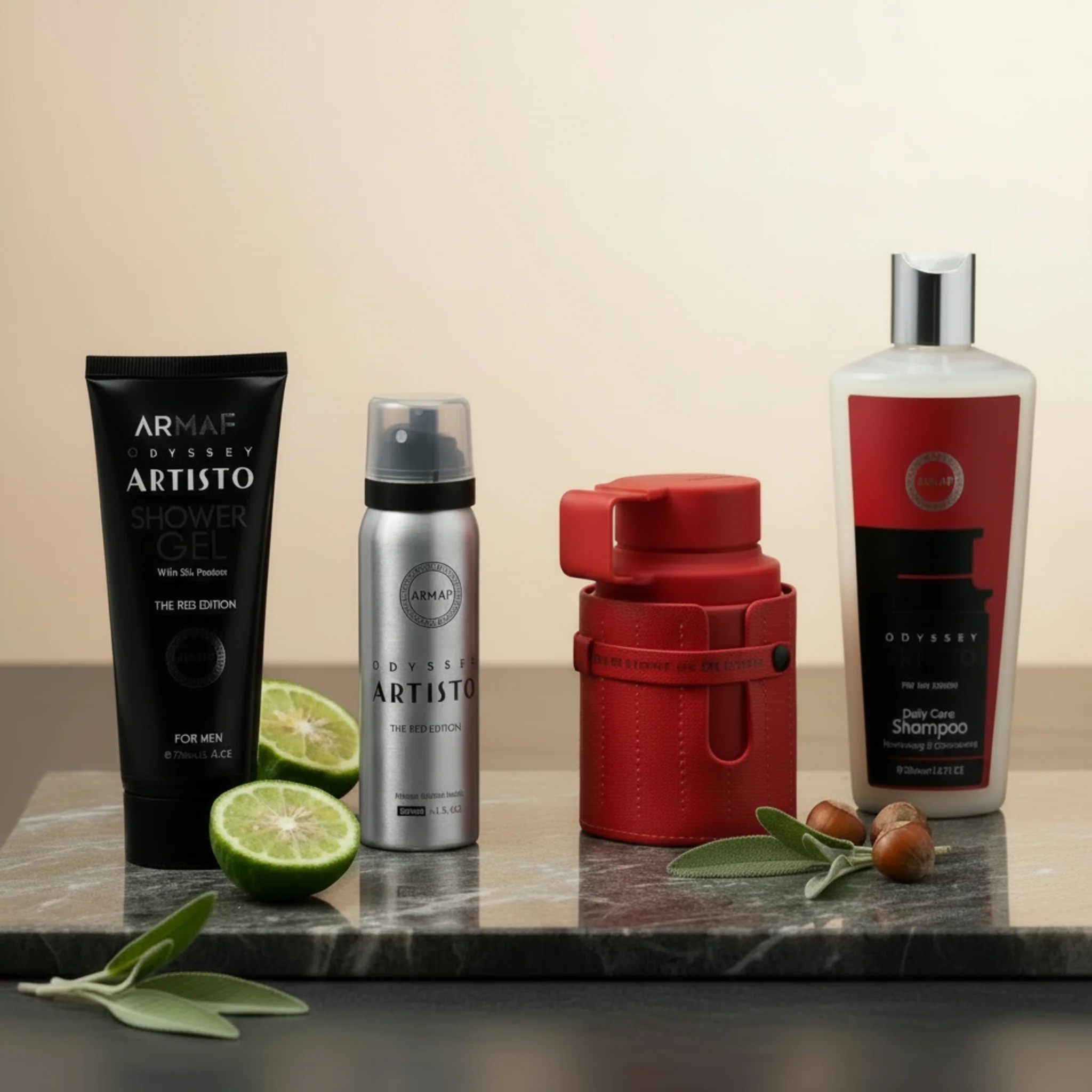 Odyssey Artisto The Red Edition by Armaf 4 pcs gift set for men EDP New in Box - Image 5