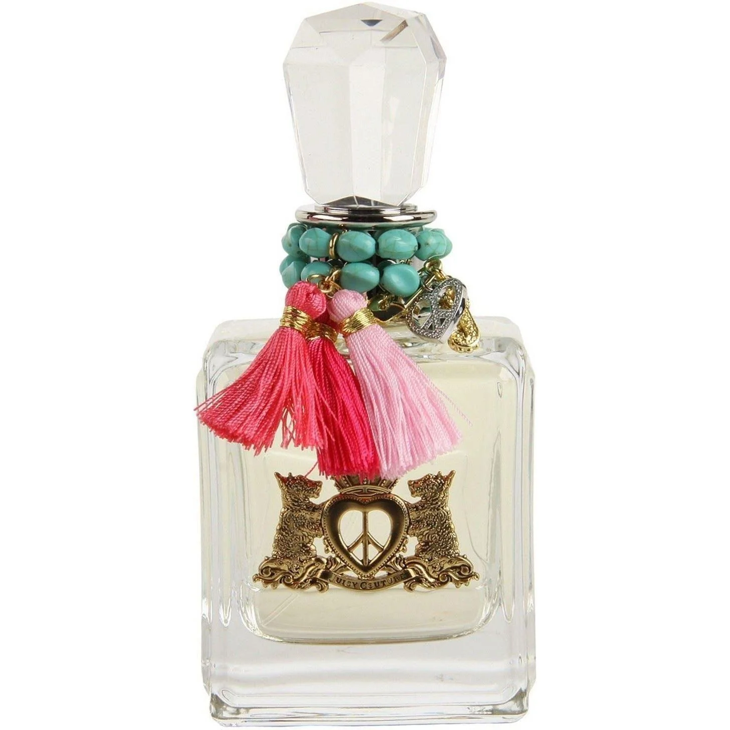Peace Love & JUICY COUTURE Perfume Women 3.4 oz edp 3.3 Spray NEW with CHARMS