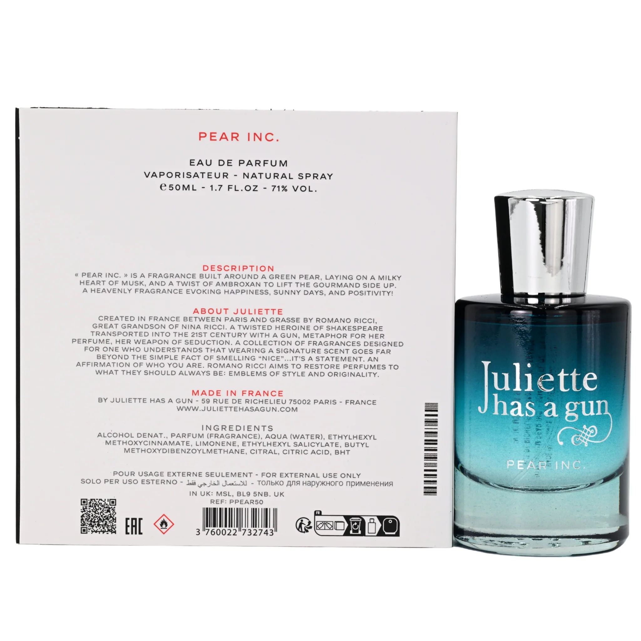 Pear Inc. by Juliette has a Gun perfume for her EDP 1.7 oz New in Box - Image 4