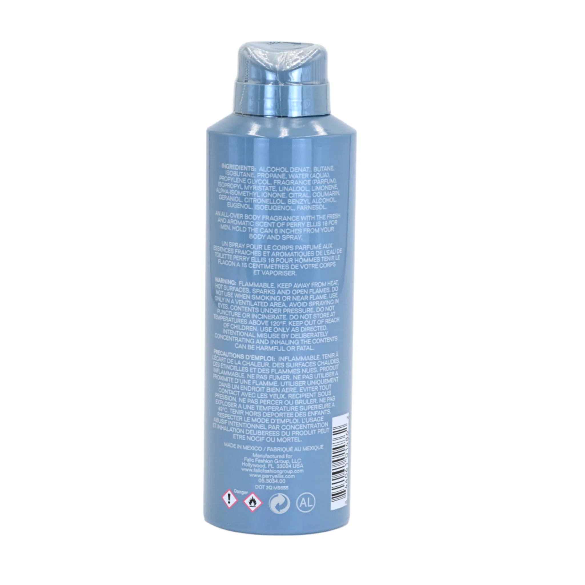 Perry 18 by Perry Ellis Deodorizing body spray for men 6.0 oz New - Image 2