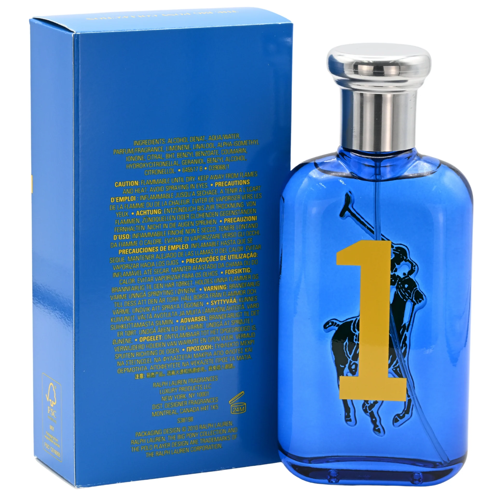 Polo Big Pony #1(Blue) by Ralph Lauren cologne for men EDT 3.3 / 3.4 oz New In Box - Image 4