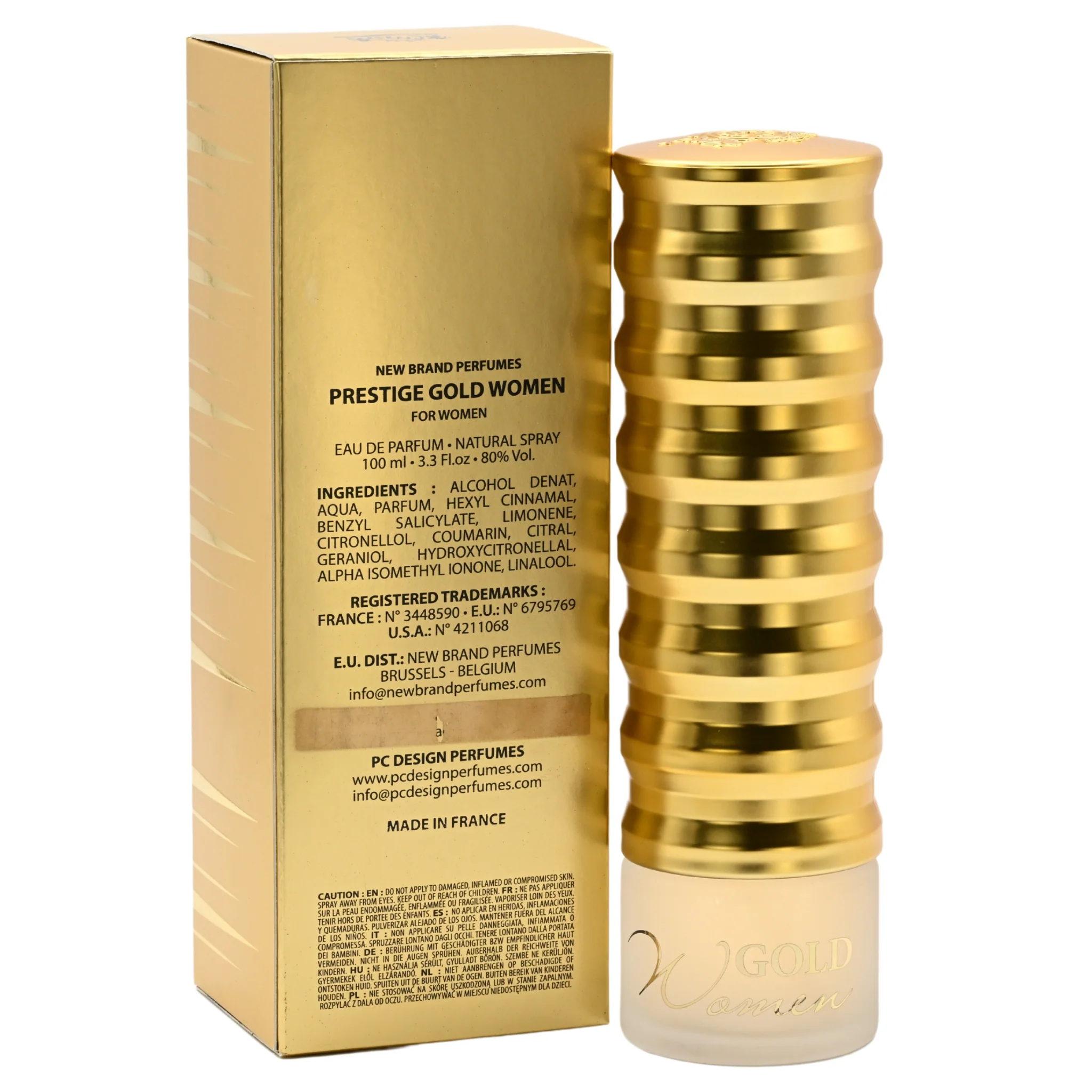 Prestige Gold Women by New Brand perfume EDP 3.3 /3.4 oz New In Box - Image 3