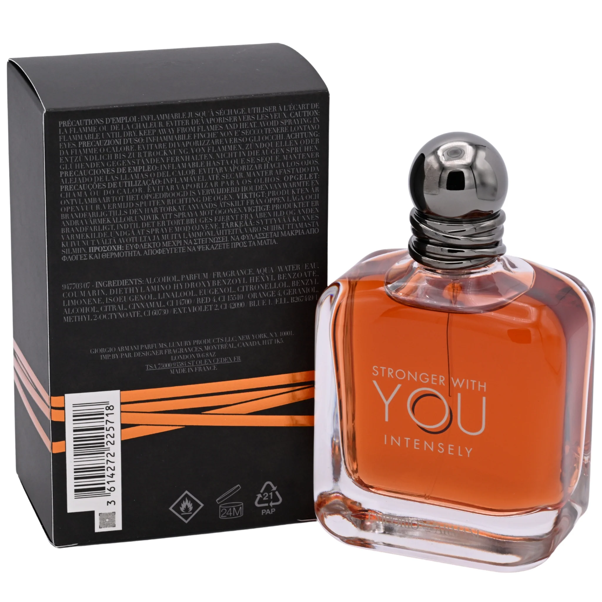 Stronger With You Intensely by Armani cologne men EDP 3.3  / 3.4 oz New in Box - Image 4