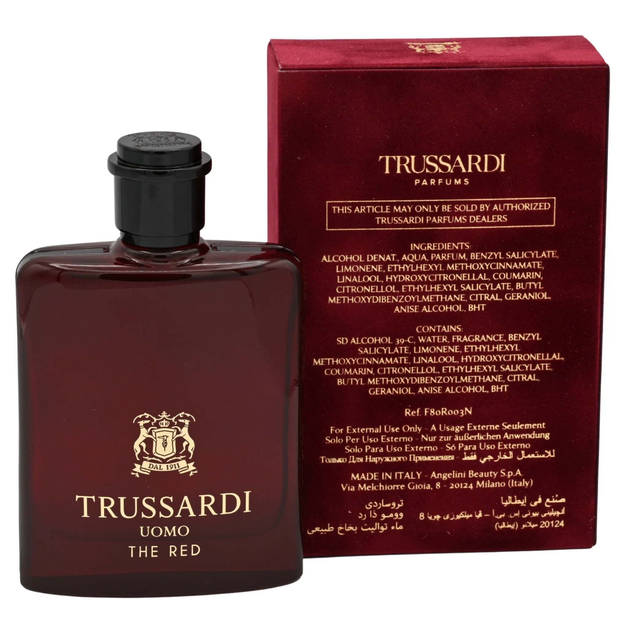 TRUSSARDI UOMO THE RED by Krizia cologne for men EDT 3.3 / 3.4 oz New in Box - Image 4