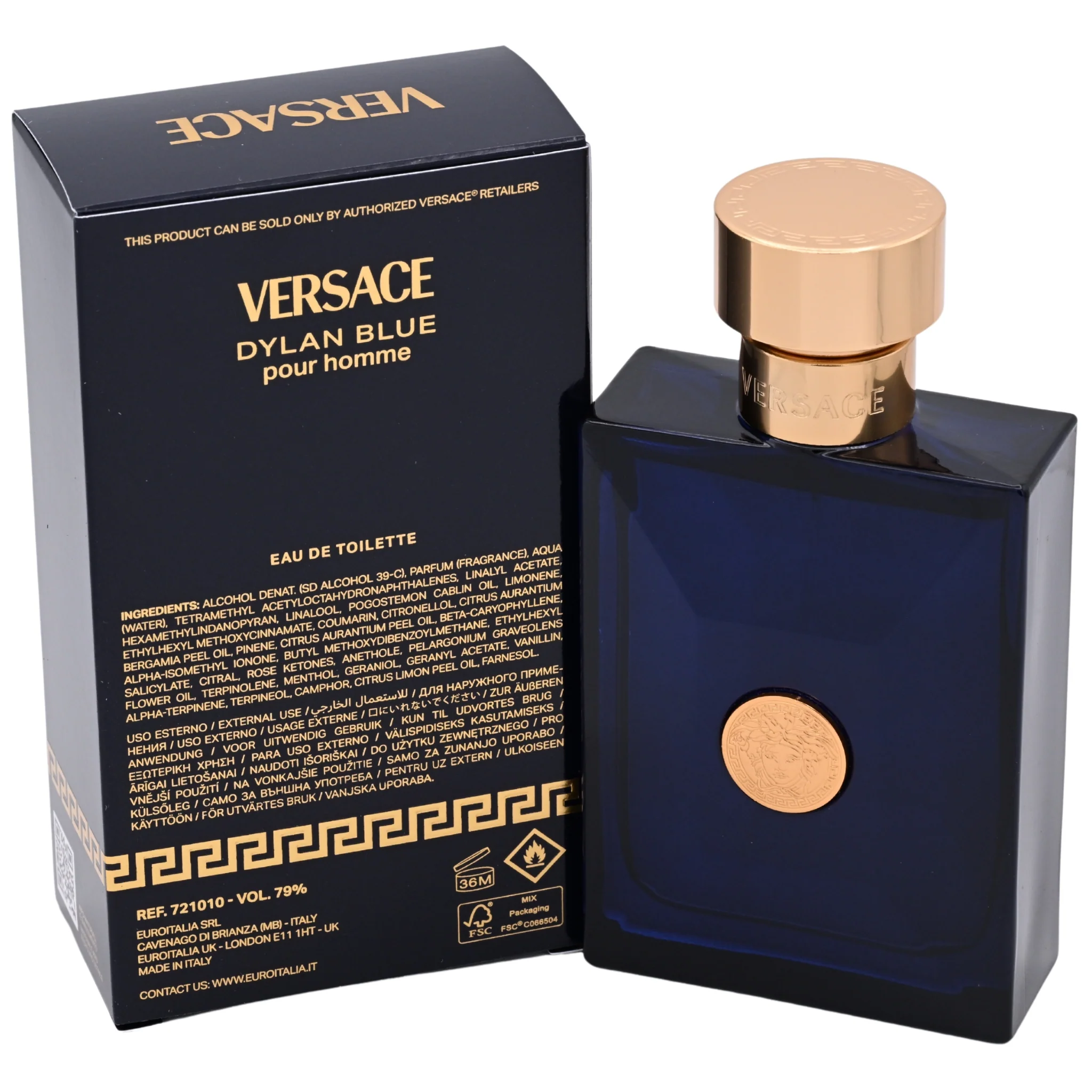 Versace Pour Homme Dylan Blue by Versace for Men EDT 3.3 / 3.4 oz New in Box - Image 4
